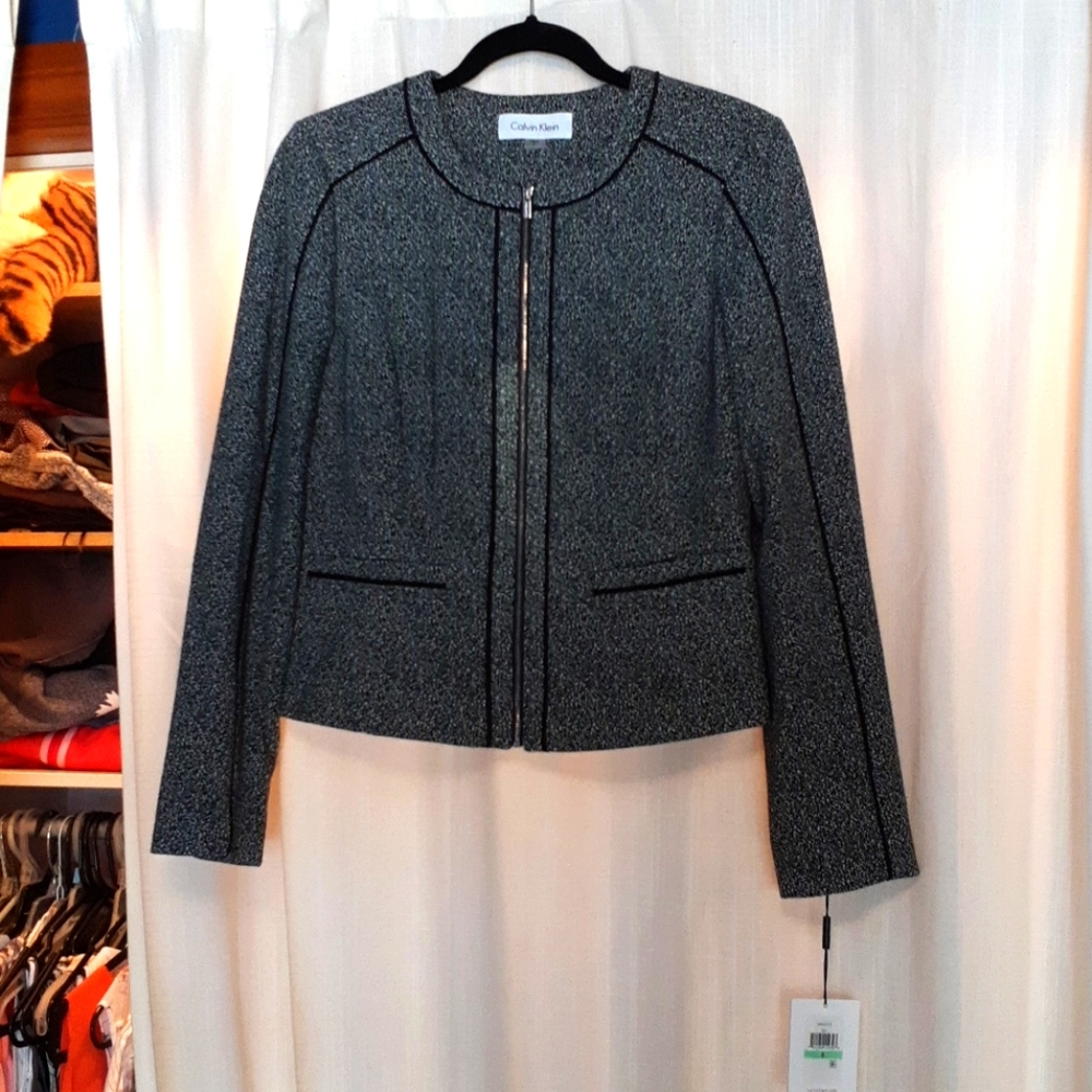 NWT Calvin Klein Black and White Blazer
